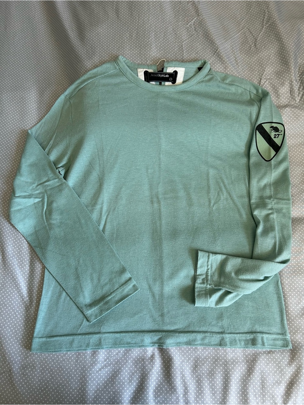 Rare Diesel Long Sleeve Crewneck Shirt in Mint Green with Stylish Buckle